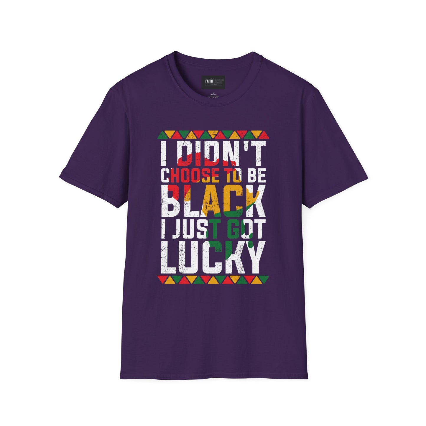 Unisex T-Shirt - I Just Got Lucky Black History Tee