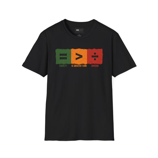 Black History T-Shirt - Equality is Greater
